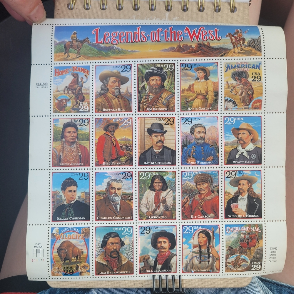 Legends of the West Stamp Sheet